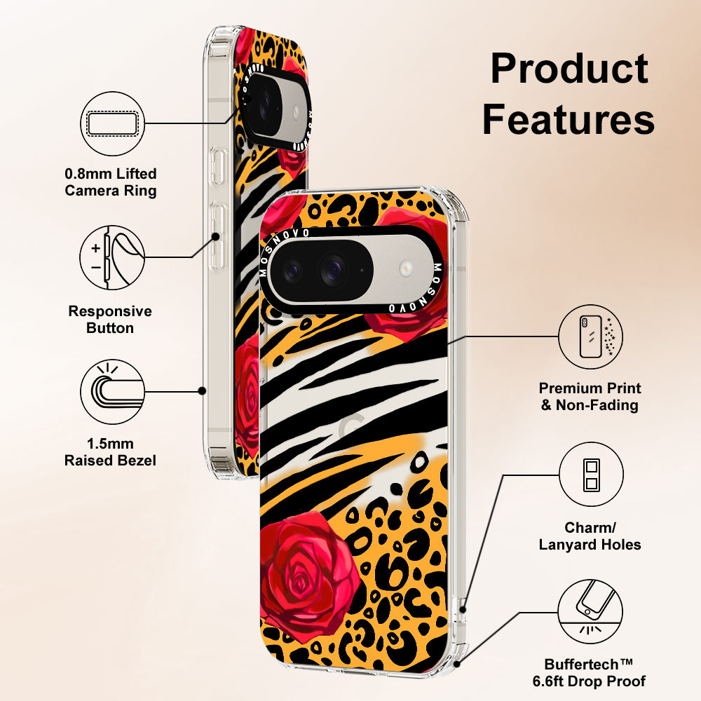 Wild Floral Leopard Phone Case - Google Pixel 9 Case