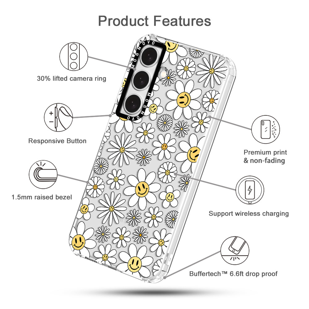 Happy Daisy Blooms Phone Case - Samsung Galaxy S24 Plus Case