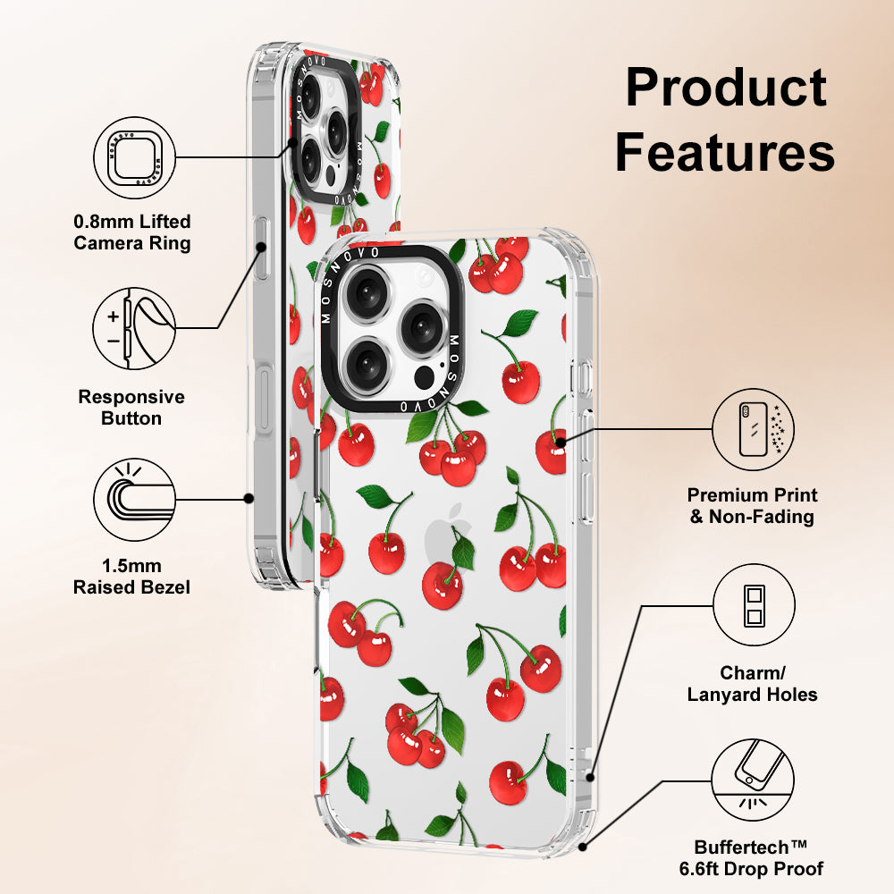 Poppy Cherry Phone Case - iPhone 16 Pro Max Case - MOSNOVO