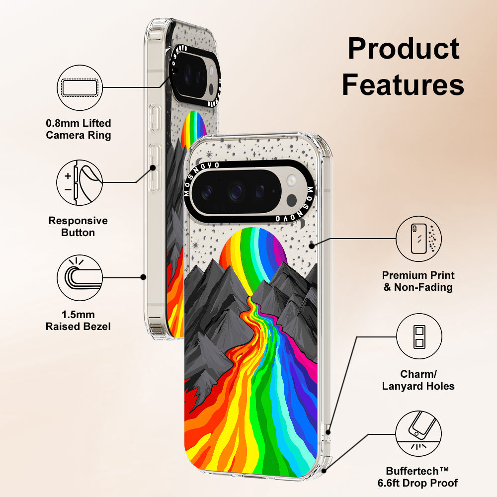 Rainbow Volcano Phone Case - Google Pixel 9 Pro XL Case