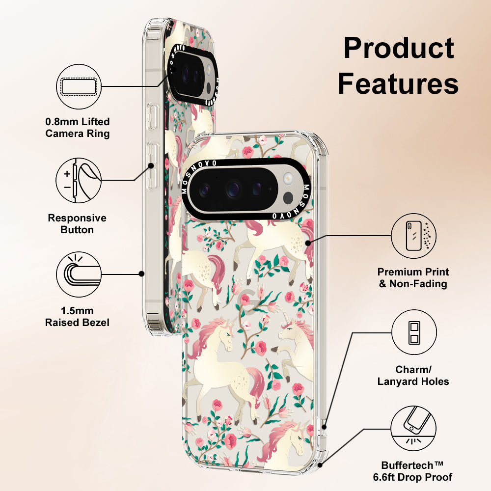 Unicorn Flower Garden Phone Case - Google Pixel 9 Pro Case