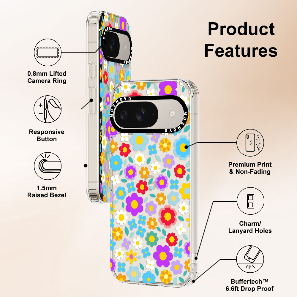 Groovy Floral Phone Case - Google Pixel 9 Case