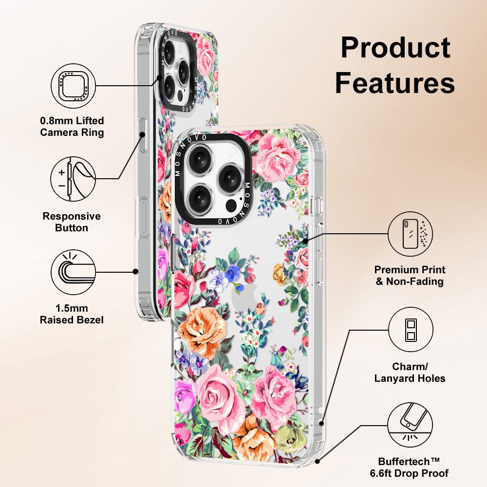 Flower Garden Phone Case - iPhone 16 Pro Max Case - MOSNOVO