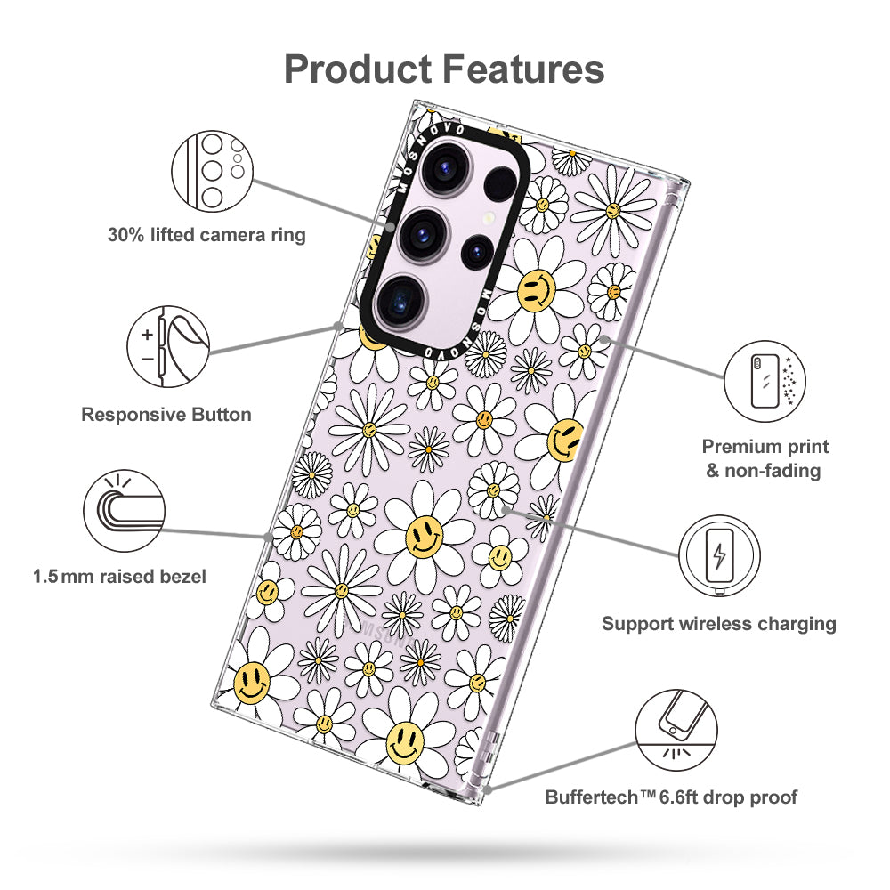 Happy Daisy Blooms Phone Case - Samsung Galaxy S23 Ultra Case