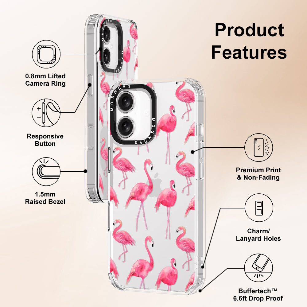 Flamingo Phone Case - iPhone 16 Case - MOSNOVO