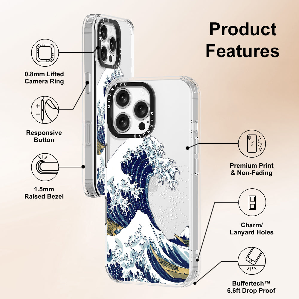 Great Wave Phone Case - iPhone 16 Pro Max Case - MOSNOVO