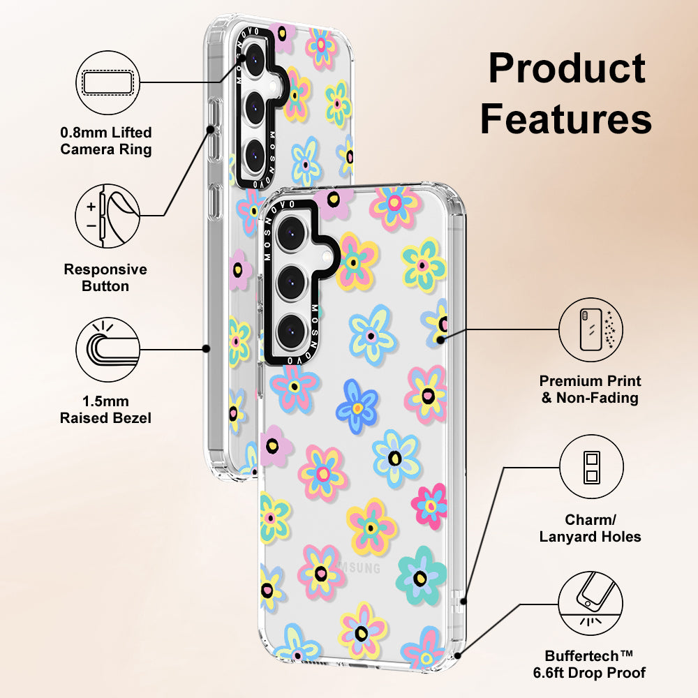 Groovy Flower Phone Case - Samsung Galaxy S24 FE Case - MOSNOVO