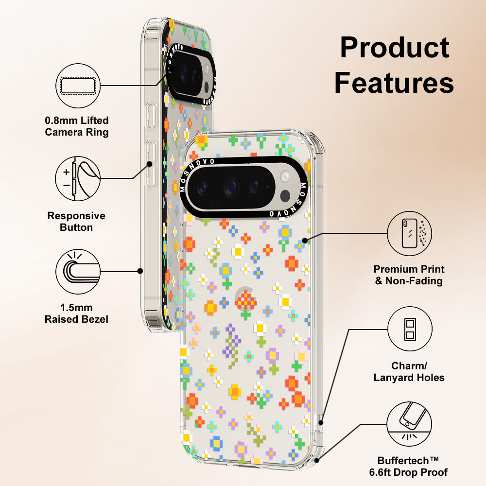 Pixel-Floral Phone Case - Google Pixel 9 Pro XL Case