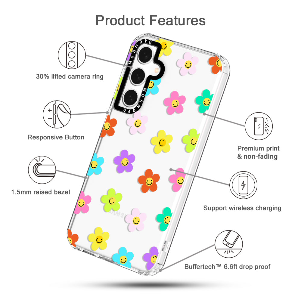 Smile Floral Phone Case - Samsung Galaxy S23 FE Case