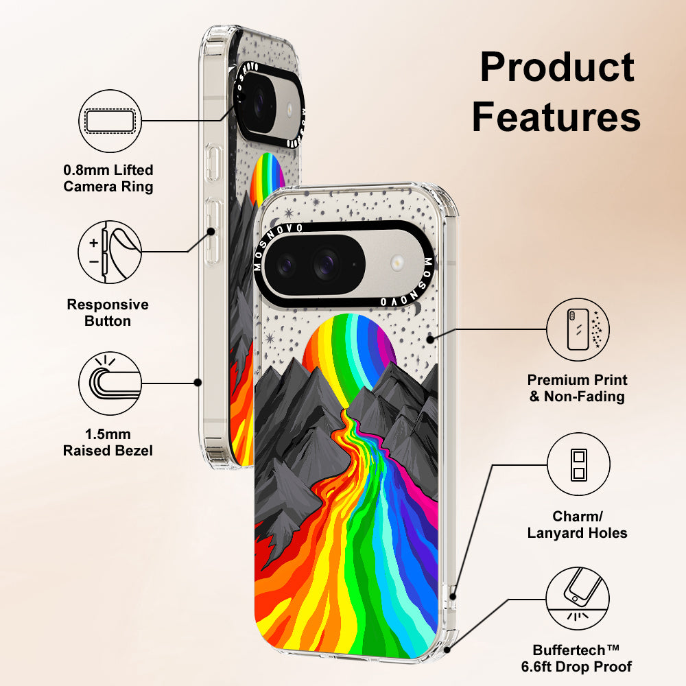 Rainbow Volcano Phone Case - Google Pixel 9 Case