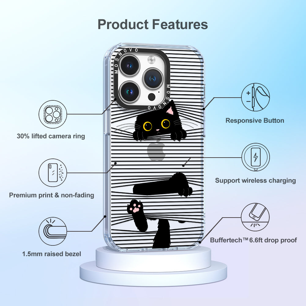 Hidden Black Cat Phone Case - iPhone 14 Pro Case