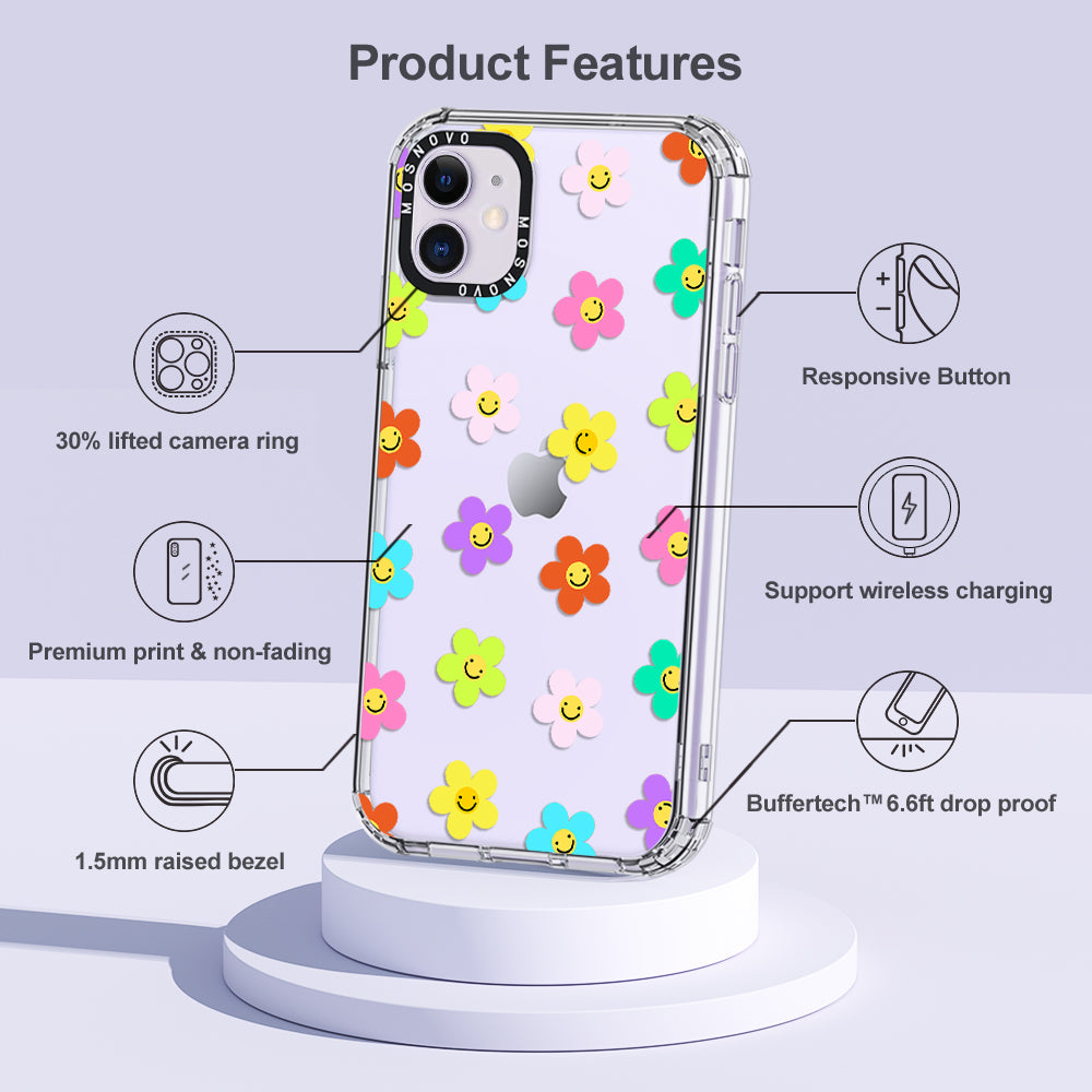 Smile Floral Phone Case - iPhone 11 Case