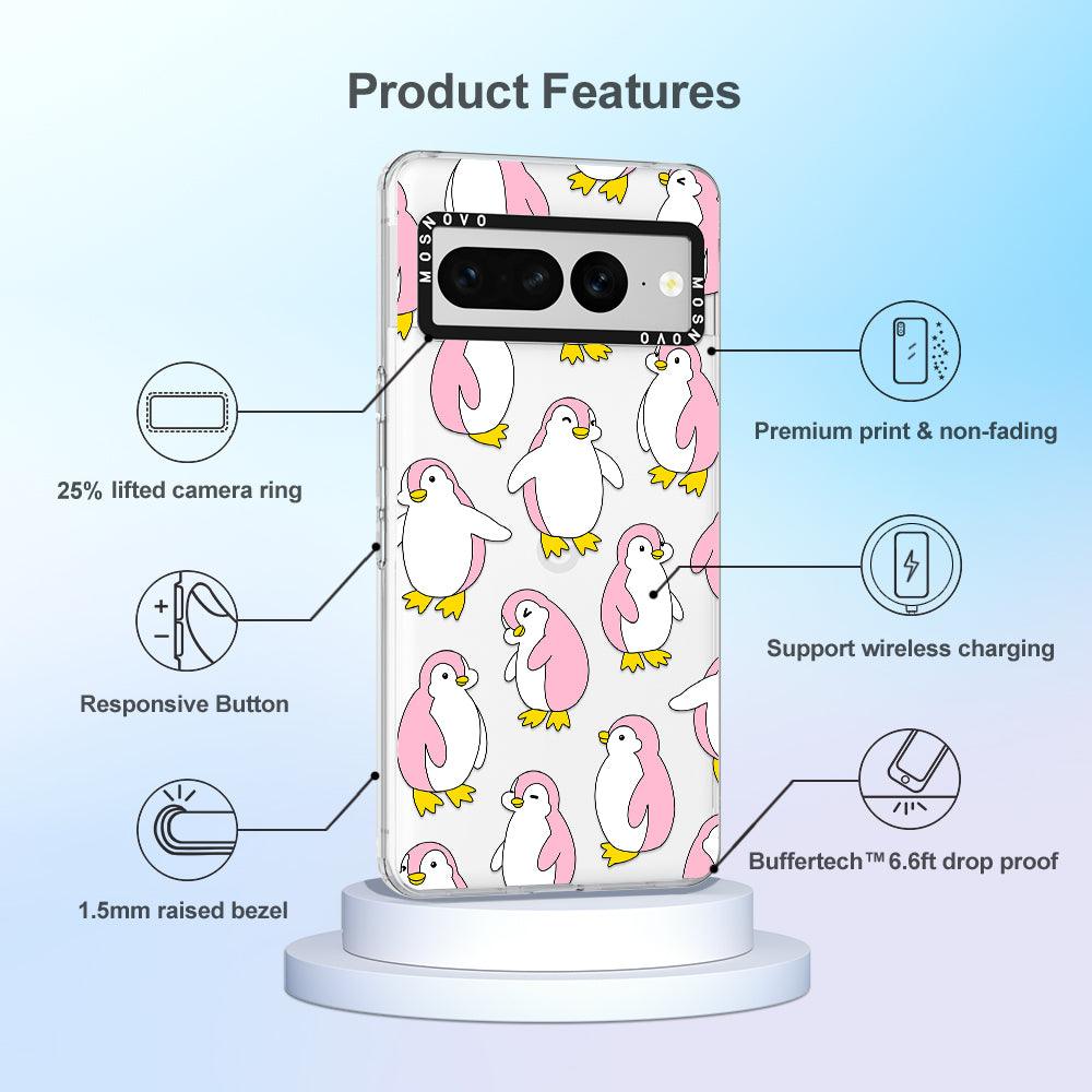 Pink Penguins Phone Case - Google Pixel 7 Pro Case