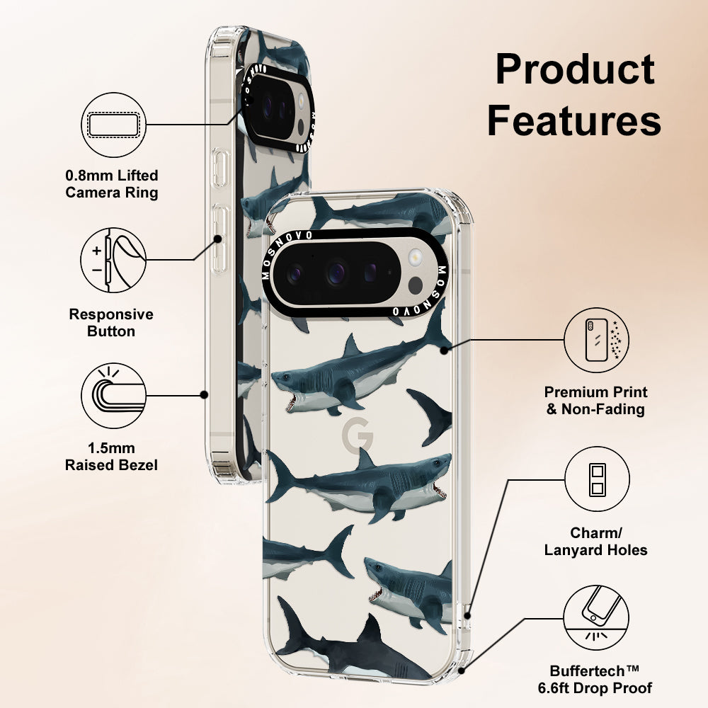 Great White Shark Phone Case - Google Pixel 9 Pro Case