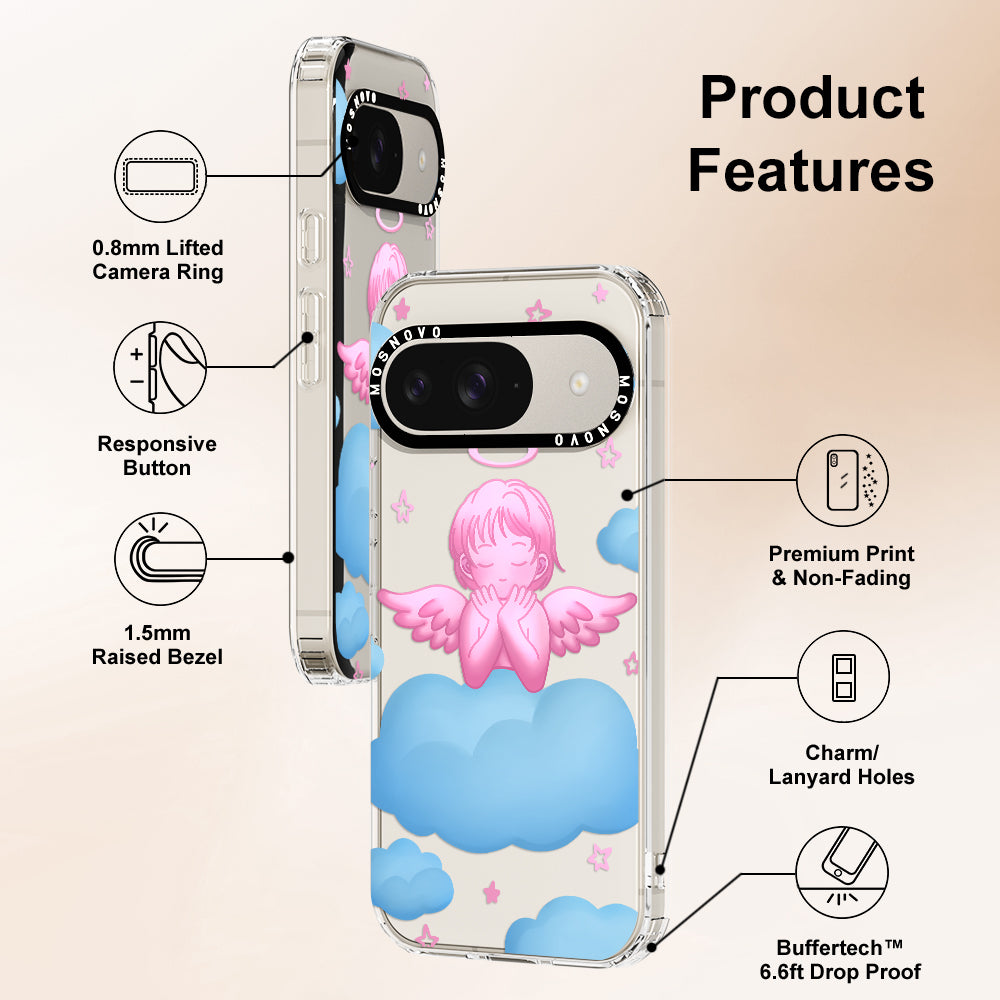 Pink Serenity Angel Phone Case - Google Pixel 9 Case