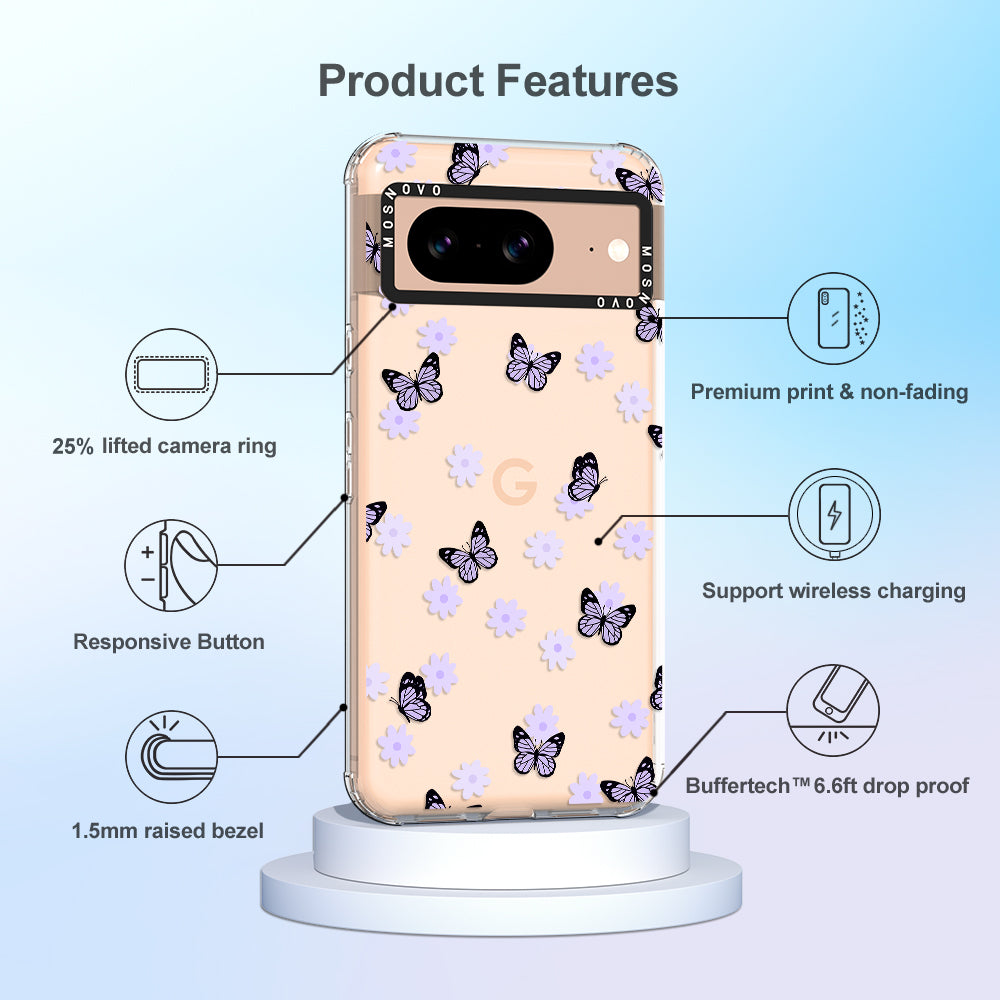 Lilac Butterfly Phone Case - Google Pixel 8 Case