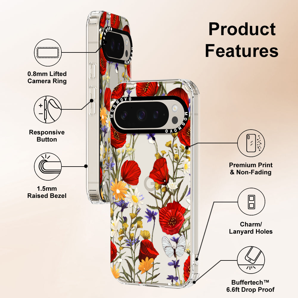 Poppy Floral Phone Case - Google Pixel 9 Pro Case