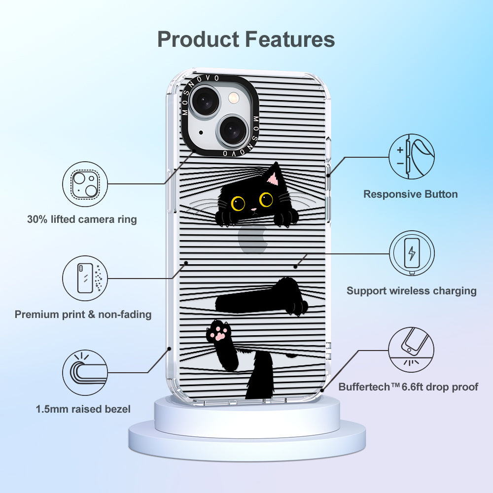 Hidden Black Cat Phone Case - iPhone 15 Plus Case