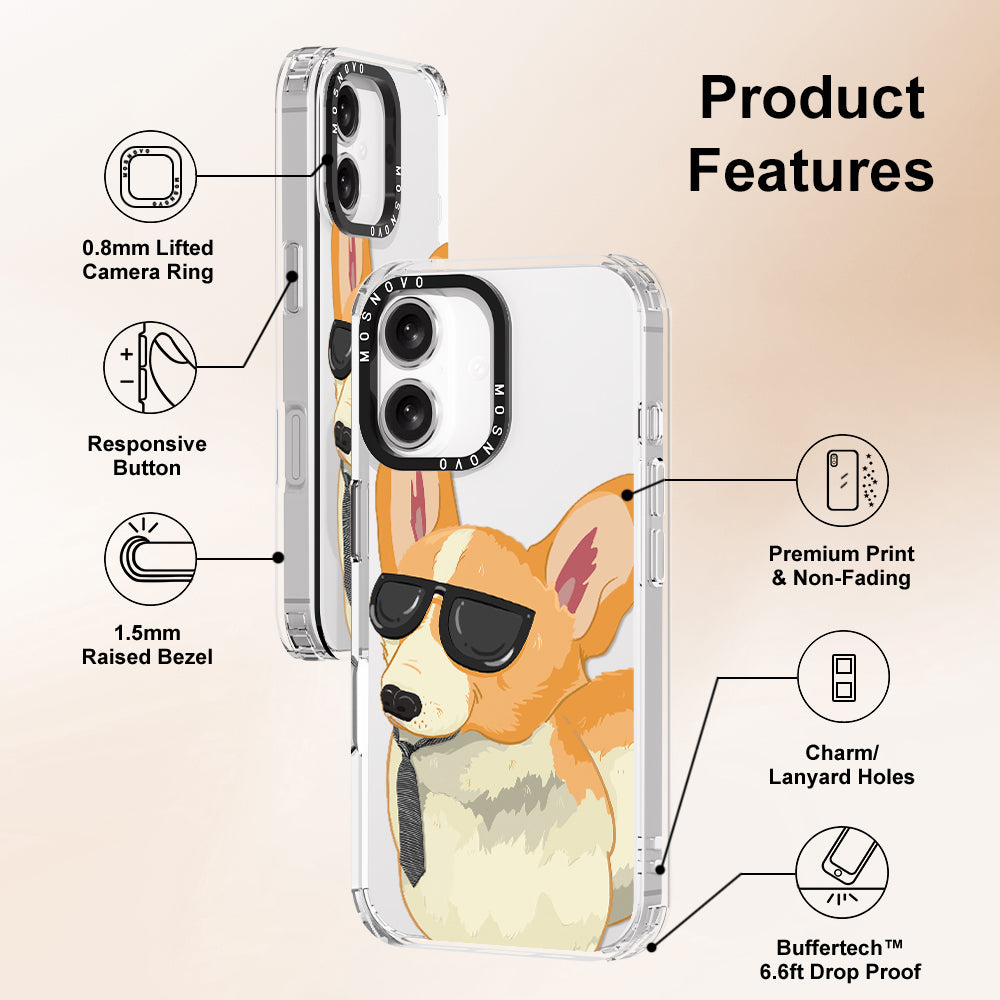 Fluffy Corgi Phone Case - iPhone 16 Case - MOSNOVO