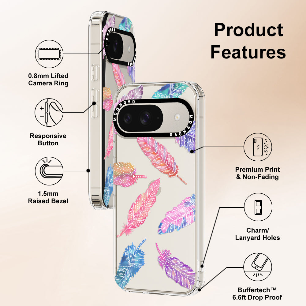 Boho Feather Phone Case - Google Pixel 9 Case