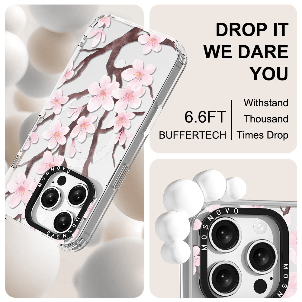 Cherry Blossom Flower Phone Case - iPhone 16 Pro Case - MOSNOVO