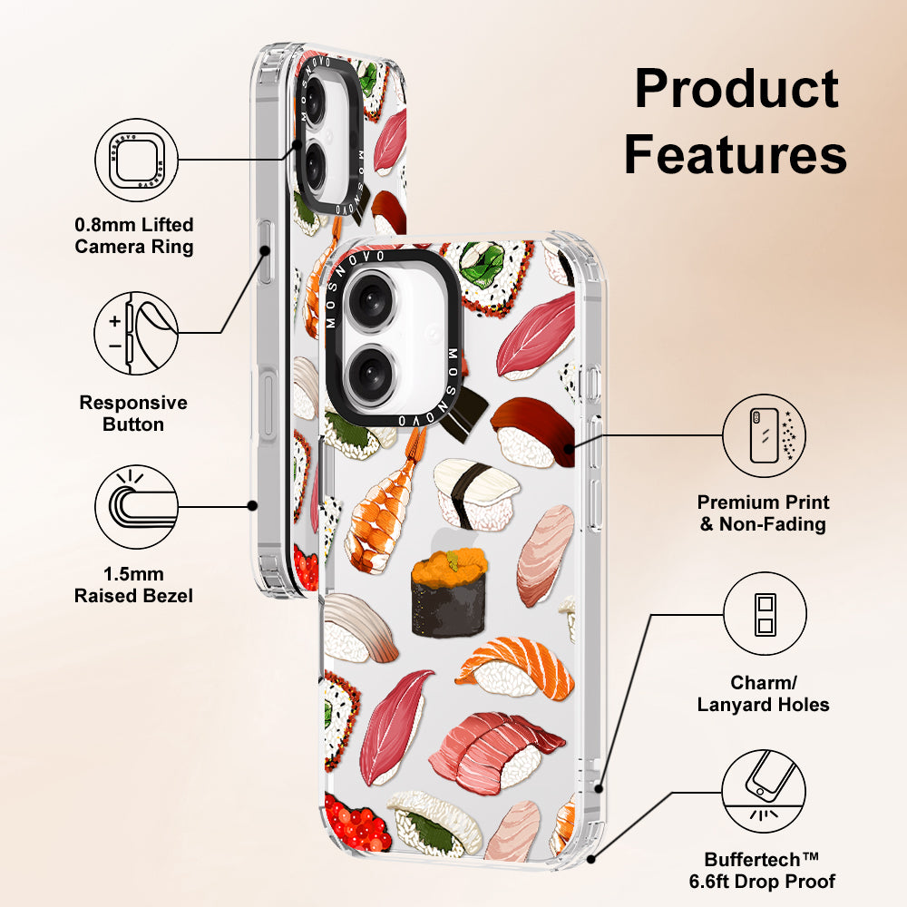 Mixed Sushi Phone Case - iPhone 16 Plus Case - MOSNOVO