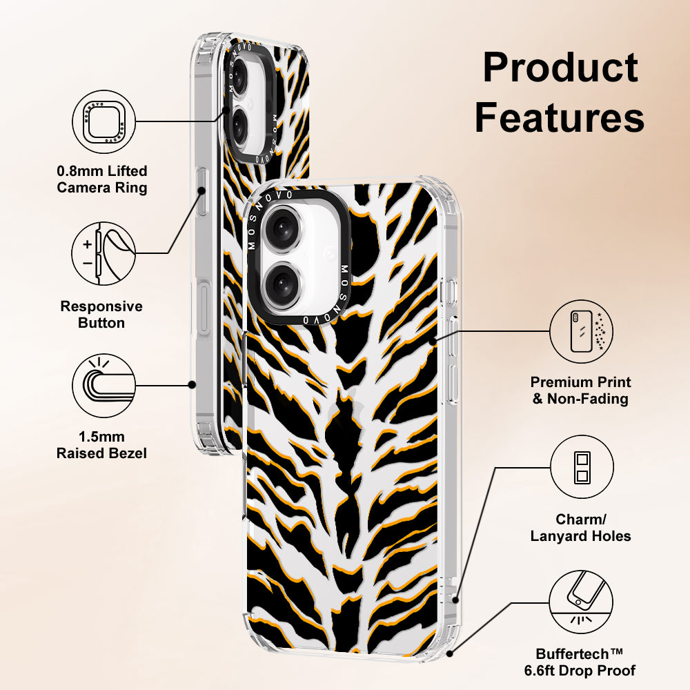 Tiger Print Phone Case - iPhone 16 Plus Case - MOSNOVO