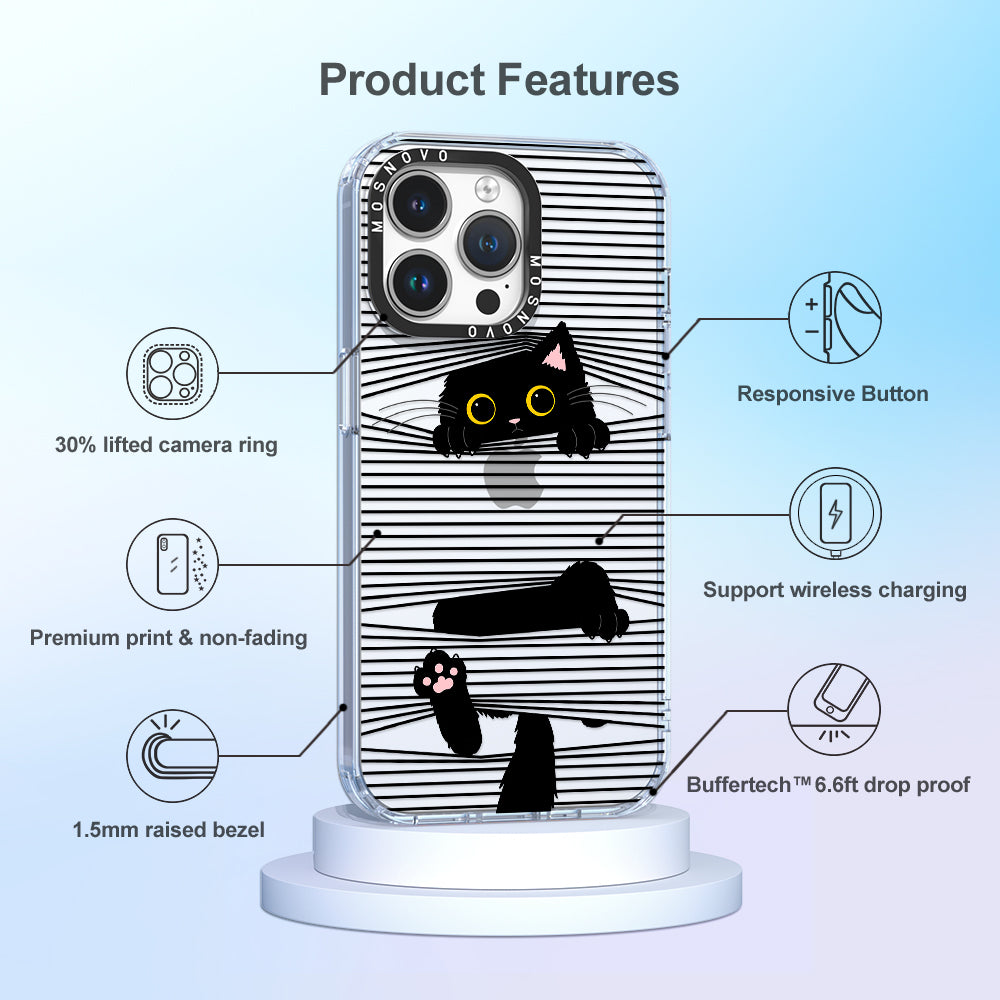 Hidden Black Cat Phone Case - iPhone 14 Pro Max Case