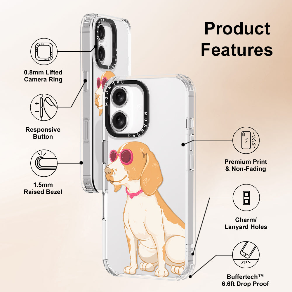 Cute Beagle Phone Case - iPhone 16 Plus Case - MOSNOVO