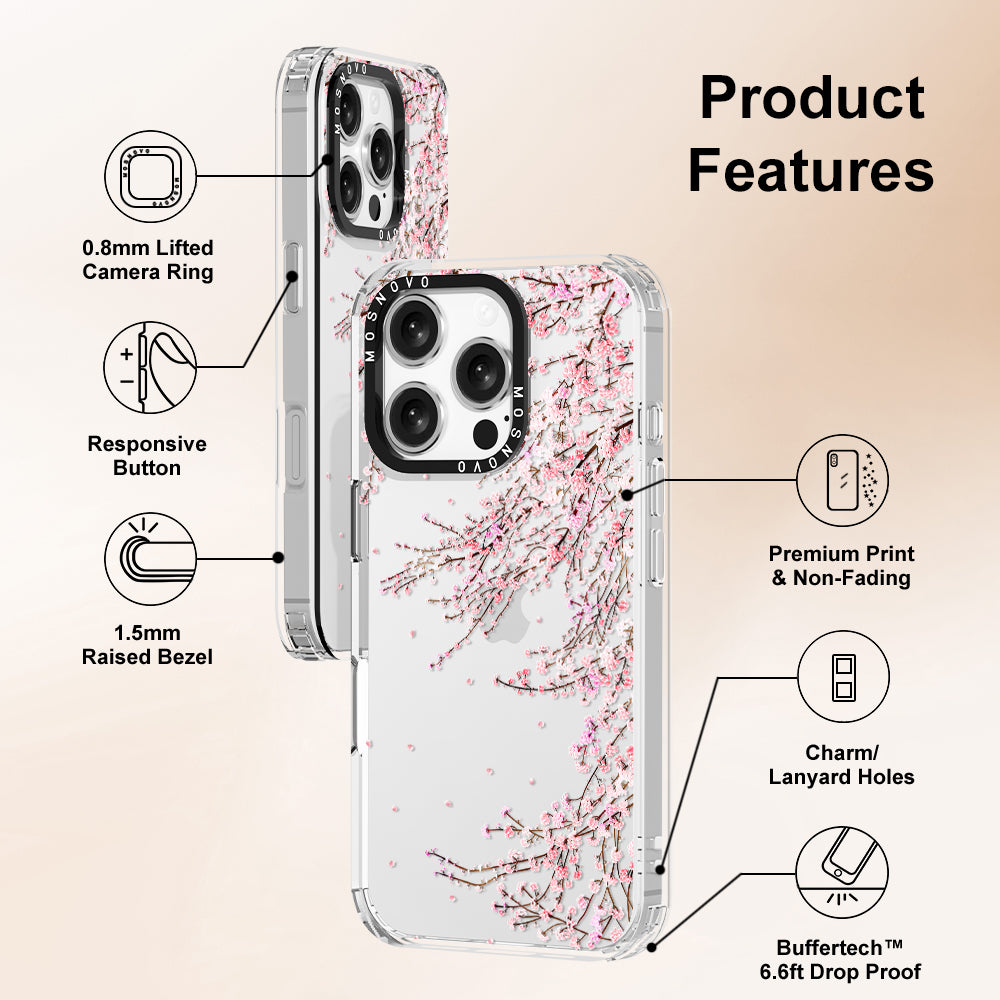 Cherry Blossom Phone Case - iPhone 16 Pro Case - MOSNOVO