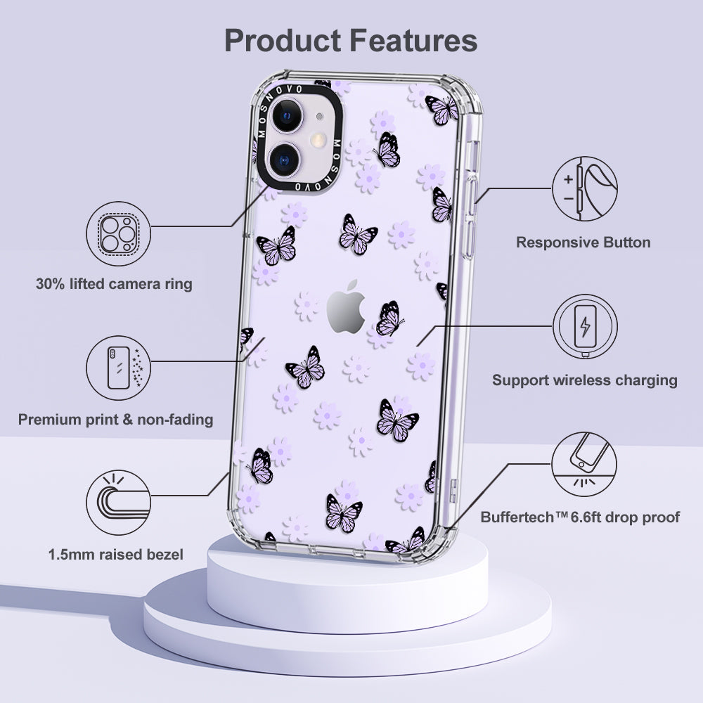 Lilac Butterfly Phone Case - iPhone 11 Case