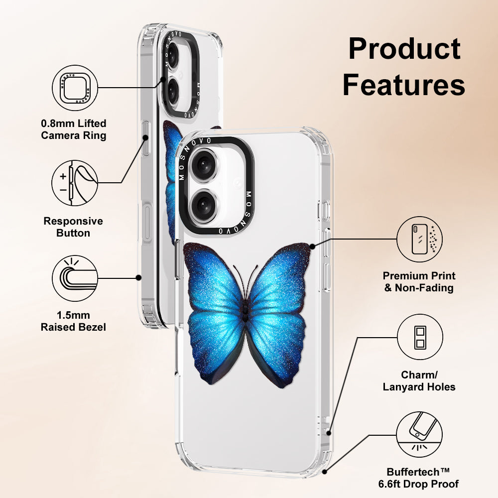 Shimmering Butterfly Phone Case - iPhone 16 Plus Case - MOSNOVO