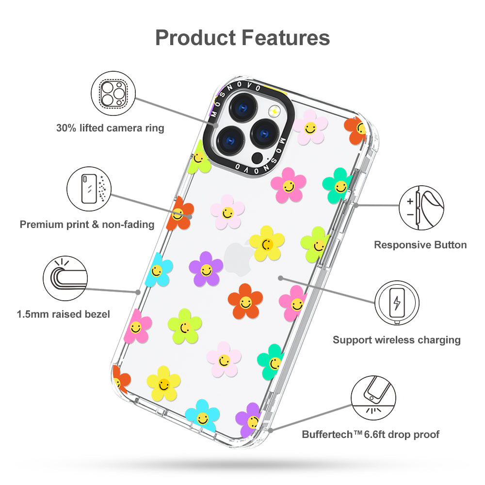 Smile Floral Phone Case - iPhone 13 Pro Max Case