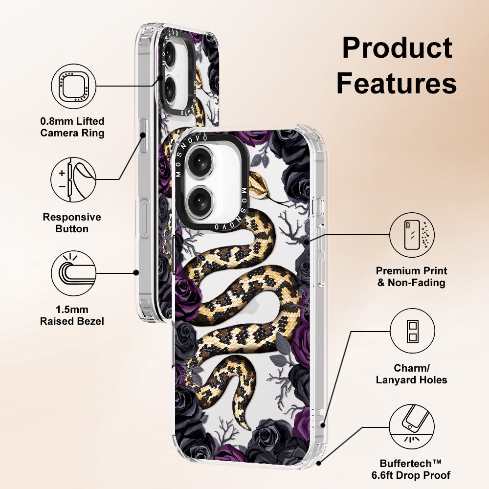 Secret Snake Garden Phone Case - iPhone 16 Case - MOSNOVO