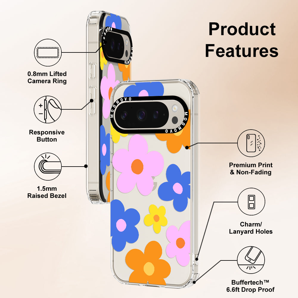 60's Groovy Flower Phone Case - Google Pixel 9 Pro XL Case