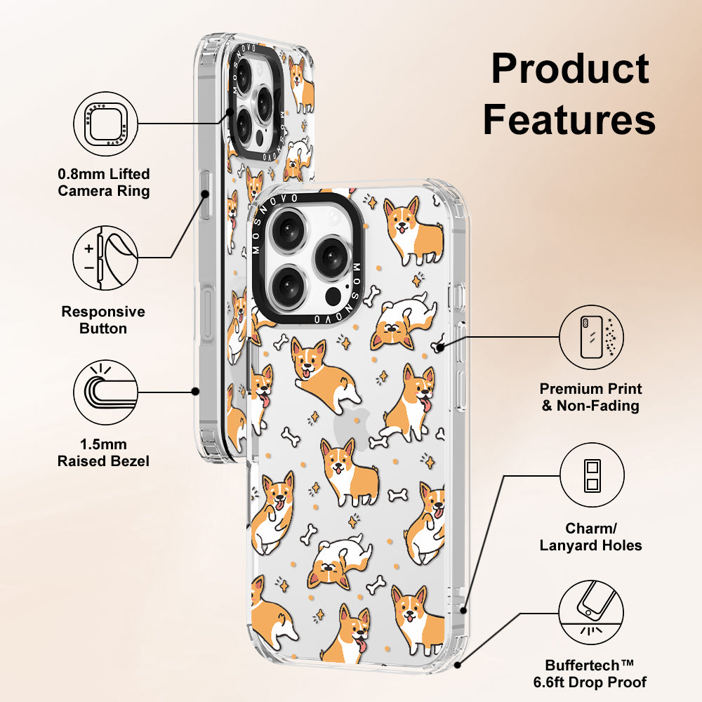 Corgi Phone Case - iPhone 16 Pro Max Case - MOSNOVO