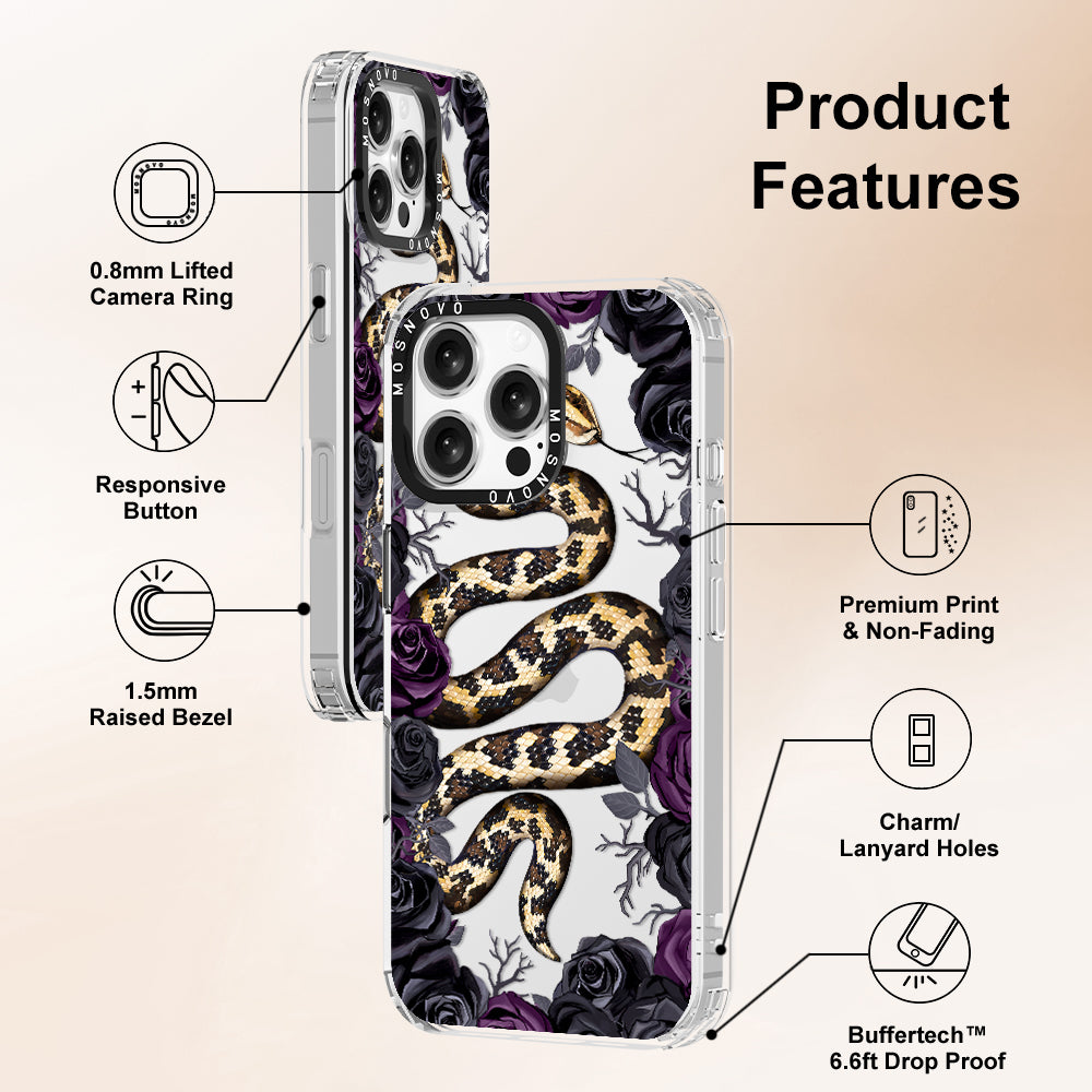 Secret Snake Garden Phone Case - iPhone 16 Pro Max Case - MOSNOVO