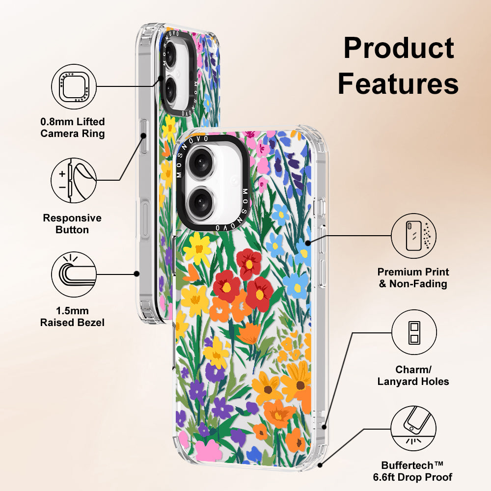 Spring Botanical Flower Floral Phone Case - iPhone 16 Case - MOSNOVO