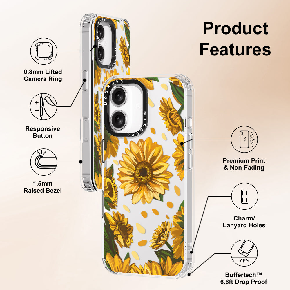 Sunflower Garden Phone Case - iPhone 16 Plus Case - MOSNOVO