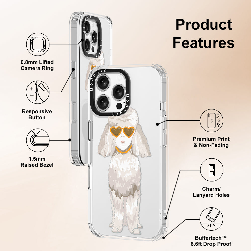 Poodle Phone Case - iPhone 16 Pro Max Case - MOSNOVO