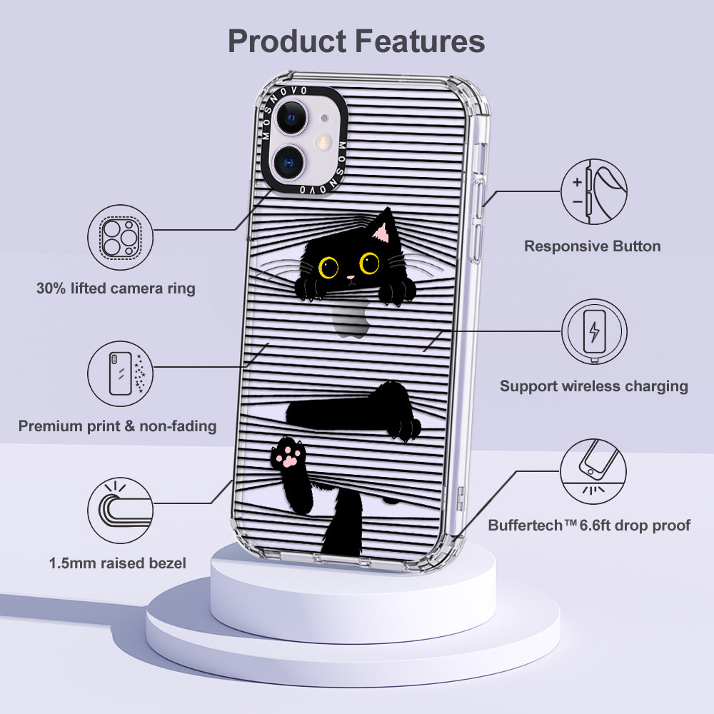 Hidden Black Cat Phone Case - iPhone 11 Case