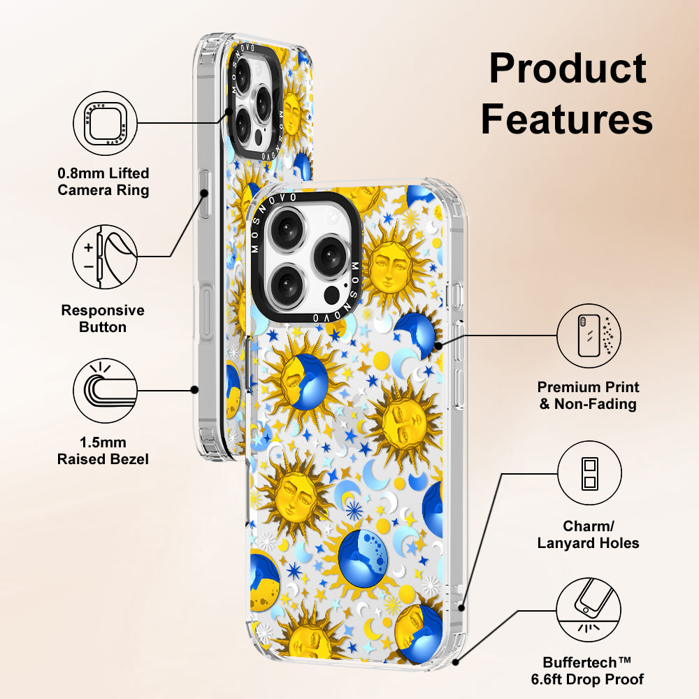 Sun and Moon Phone Case - iPhone 16 Pro Max Case - MOSNOVO