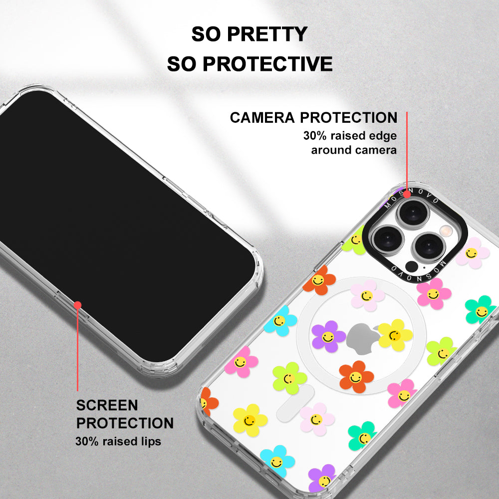 Smile Floral Phone Case - iPhone 15 Pro Max Case