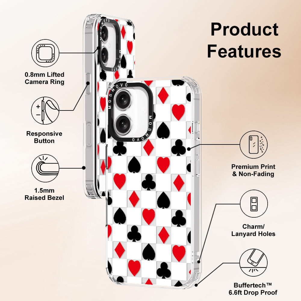 Checker Poker Phone Case - iPhone 16 Plus Case - MOSNOVO