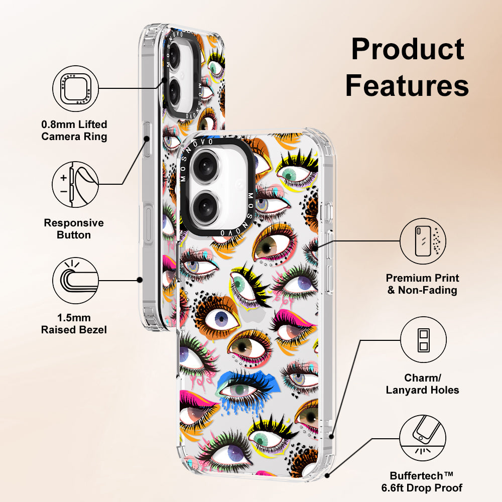 Eyes Phone Case - iPhone 16 Case - MOSNOVO