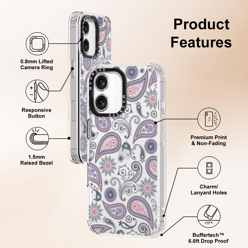 Paisley Phone Case - iPhone 16 Case - MOSNOVO