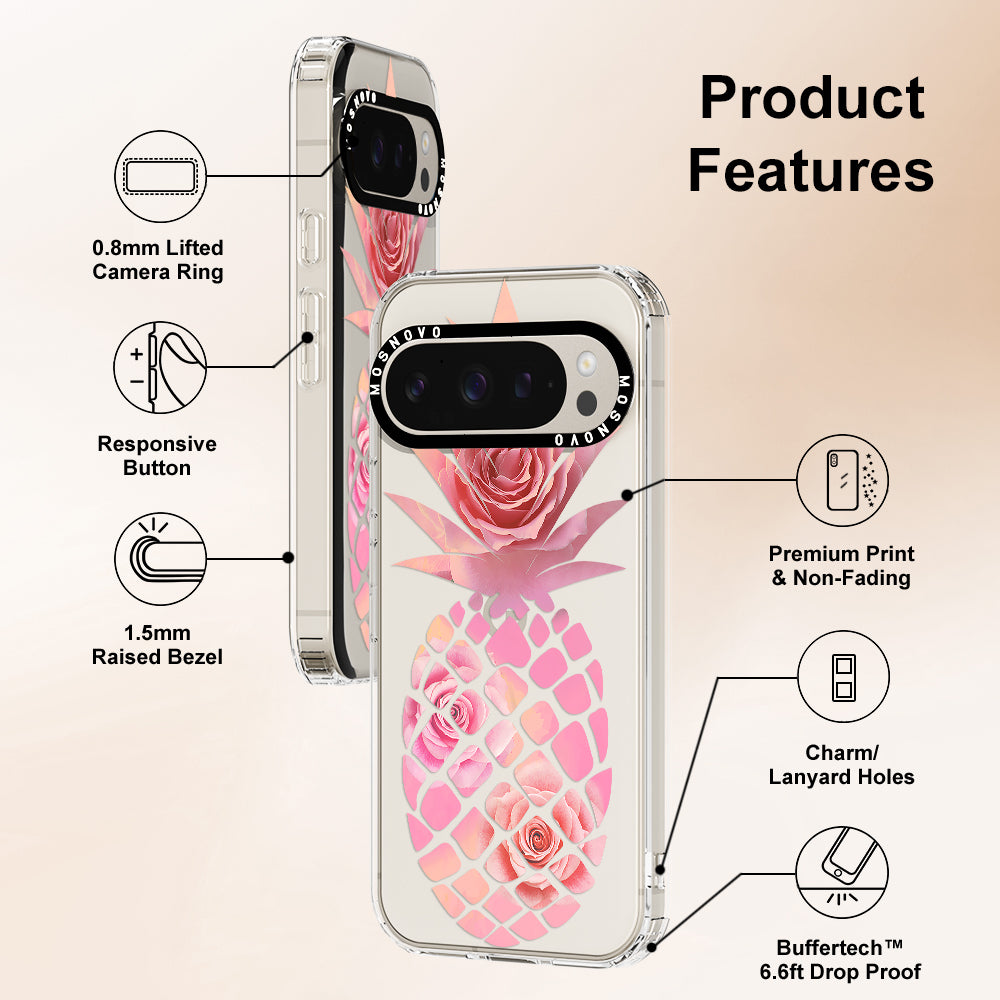 Pink Floral Pineapple Phone Case - Google Pixel 9 Pro Case