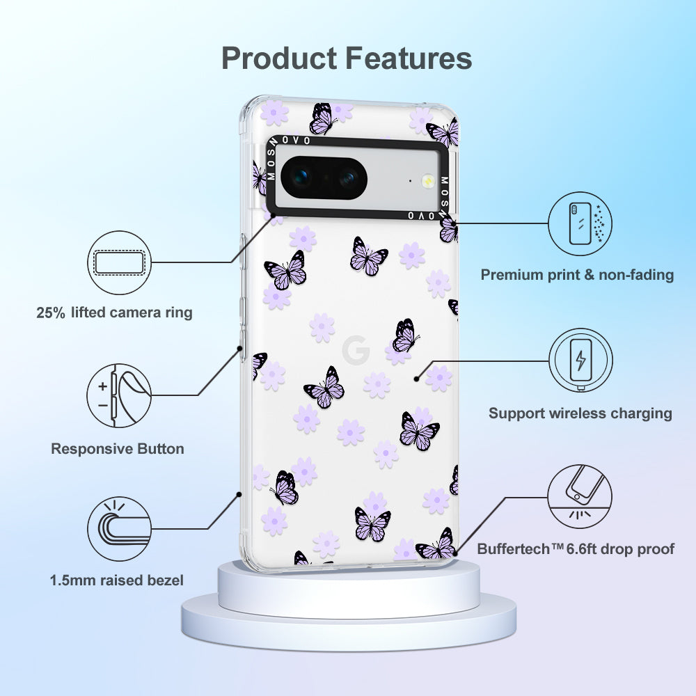 Lilac Butterfly Phone Case - Google Pixel 7 Case