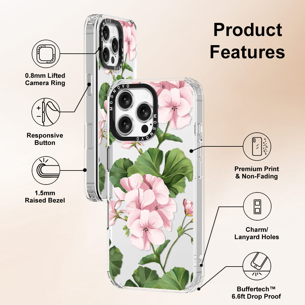 Geranium Phone Case - iPhone 16 Pro Max Case - MOSNOVO