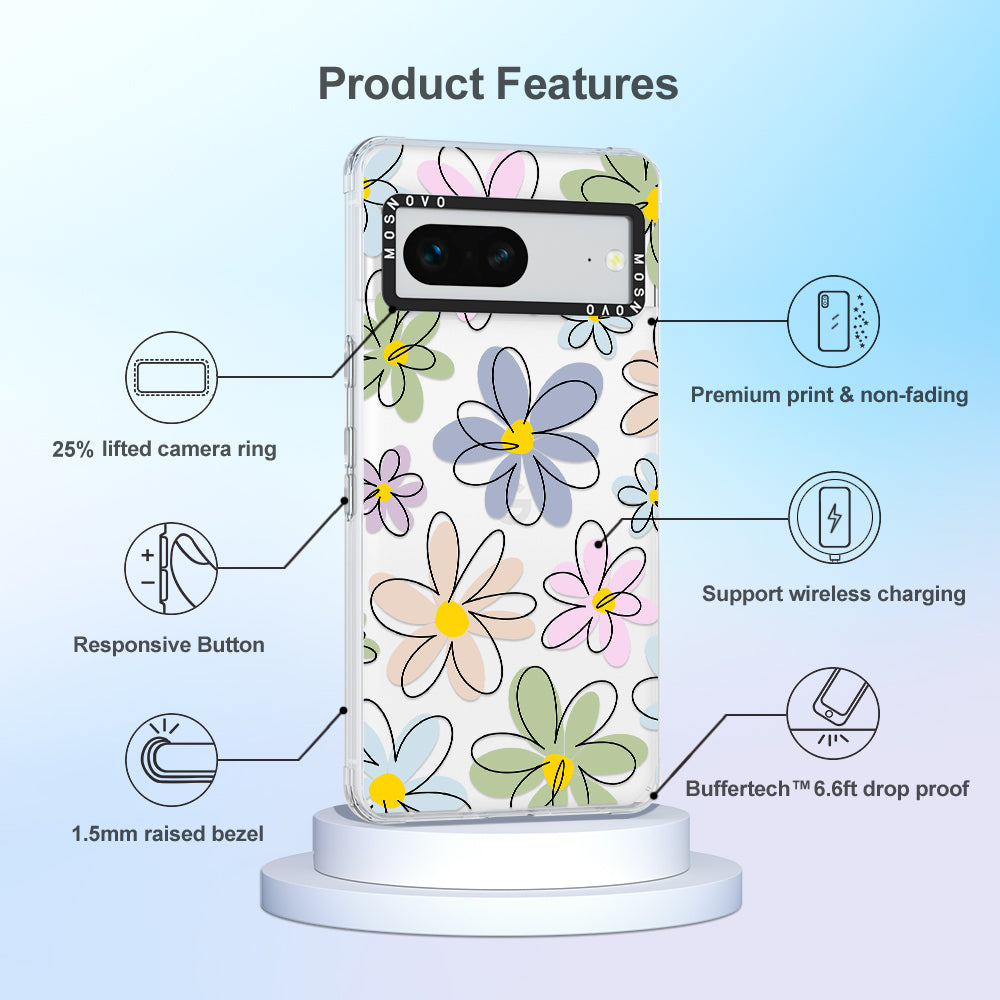 Linear Blooms Phone Case - Google Pixel 7 Case